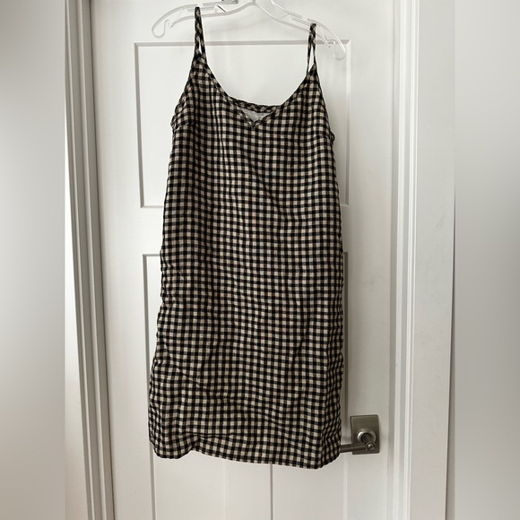 notPERFECTLINEN Dresses & Skirts - NEW Not perfect linen midsand Gingham unmodified Langley Dress medium 20” ptp